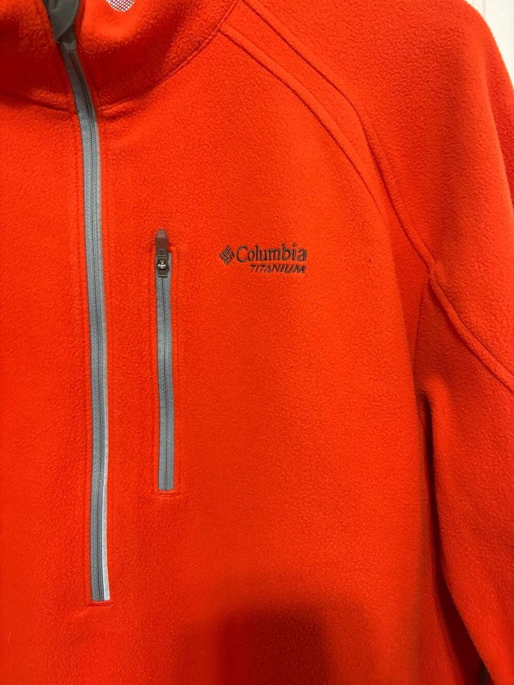 Columbia Titanium Omni-Heat 1/2 Zip Fleece Pullover Orange Men's XXL - Picture 2 of 7